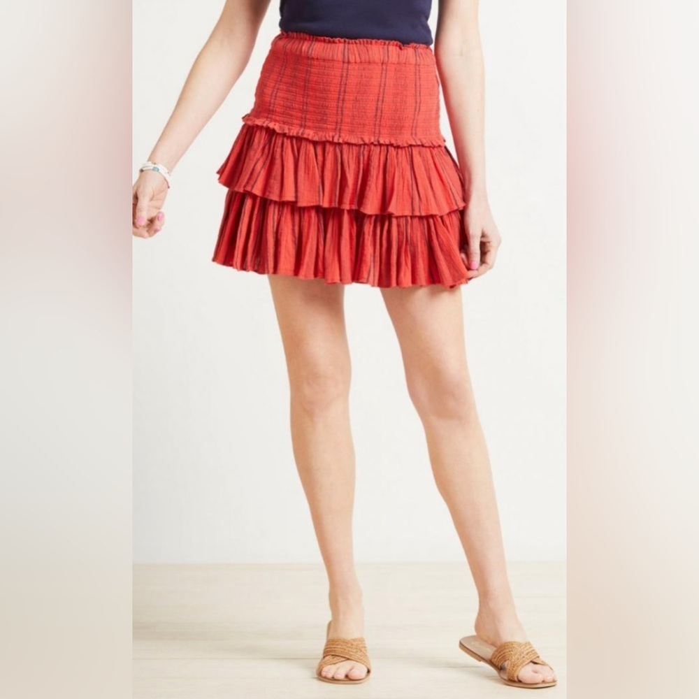 Sundry Mini Shirred Cotton Skirt - NWT - Size 2 (M)